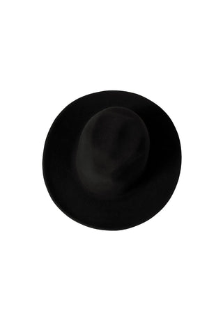 100% WOOL BLACK FEDORA