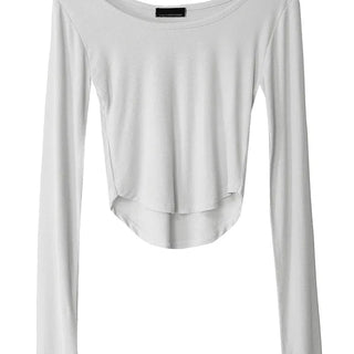 JENNY BASE SOFT ROUNDY CROP TEE