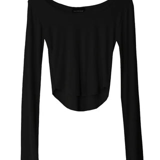 JENNY BASE SOFT ROUNDY CROP TEE