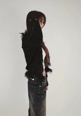 Robin Tweed Surgery Damage Bolero Knit Cardigan