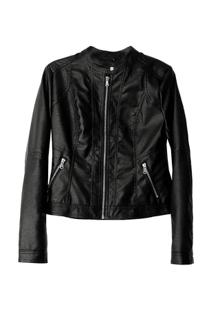 CITY SLIT LINE ZIPPER LEATHER JACKET