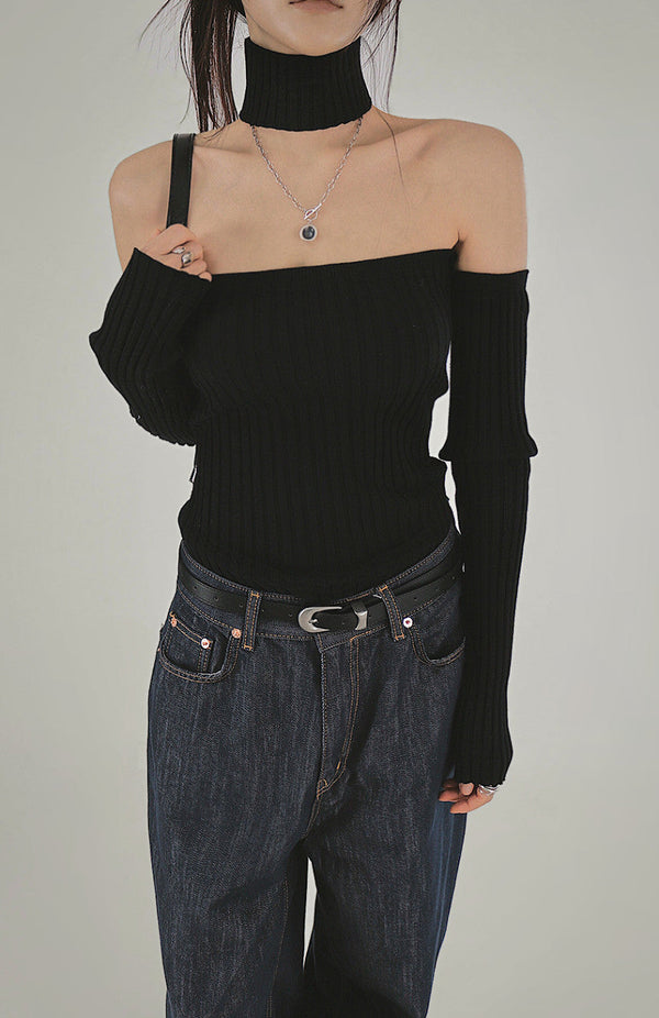 Back Strap Nofade Wide Dark Blue Denim Pants