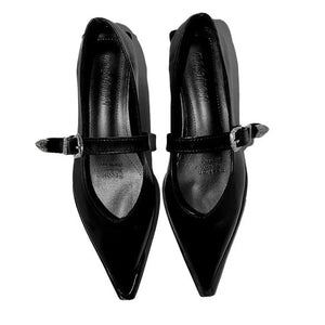 Flat Western Belted Stiletto Loafers