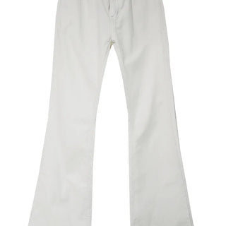 New Basic Rivet Cotton Slim Wide Semi Bootcut Pants