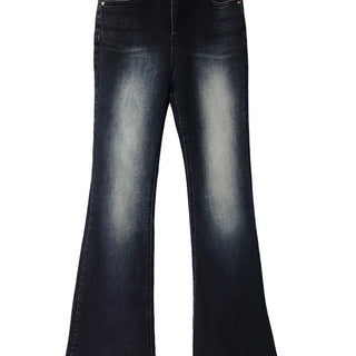 TAB DARK BLUE WASHED DENIM SLIM FIT BOOTCUT JEANS