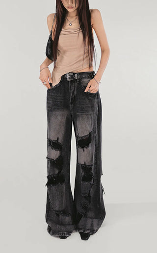Skin Nudi Drape Unbalanced Sleeveless Cardigan Set