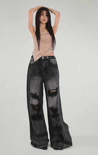 Skin Nudi Drape Unbalanced Sleeveless Cardigan Set