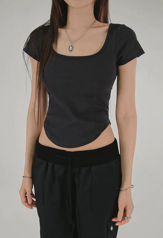 Ringdy Low Shirring Semi-Bootcut Banding Cargo Pants