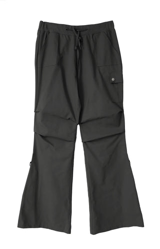 Ringdy Low Shirring Semi-Bootcut Banding Cargo Pants