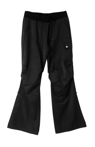 Ringdy Low Shirring Semi-Bootcut Banding Cargo Pants