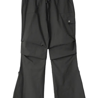 Ringdy Low Shirring Semi-Bootcut Banding Cargo Pants