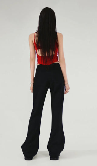 LARA CAP U-NECK BACKLESS CROPPED SLEEVELESS TOP Cropped sleeveless top