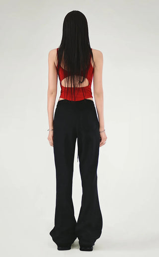 LARA CAP U-NECK BACKLESS CROPPED SLEEVELESS TOP Cropped sleeveless top