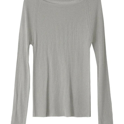 Lip Neck Summer Loose Fit See-Through Half Knit