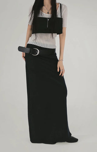 ER BUSTIER BACK EYELET LAYERED VEST