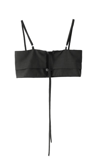 ER BUSTIER BACK EYELET LAYERED VEST