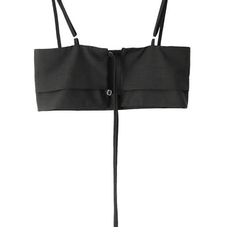 ER BUSTIER BACK EYELET LAYERED VEST
