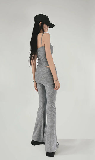 MIMI BUTTON RIBBED CAP SLEEVELESS TOP