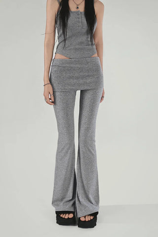 MIMI BUTTON RIBBED CAP SLEEVELESS TOP