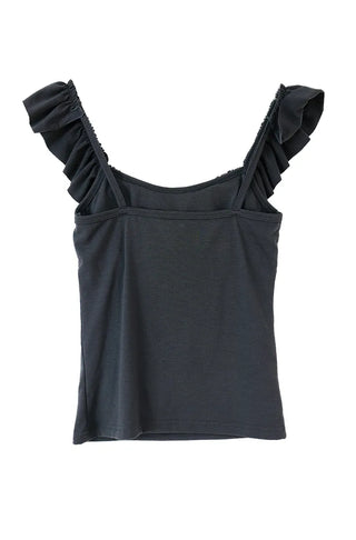 WAIST BANDING SHIRRING SLITS WIDE PANTS