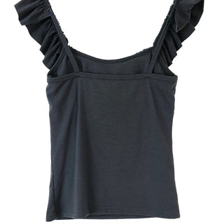 WAIST BANDING SHIRRING SLITS WIDE PANTS