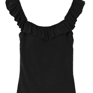 WAIST BANDING SHIRRING SLITS WIDE PANTS