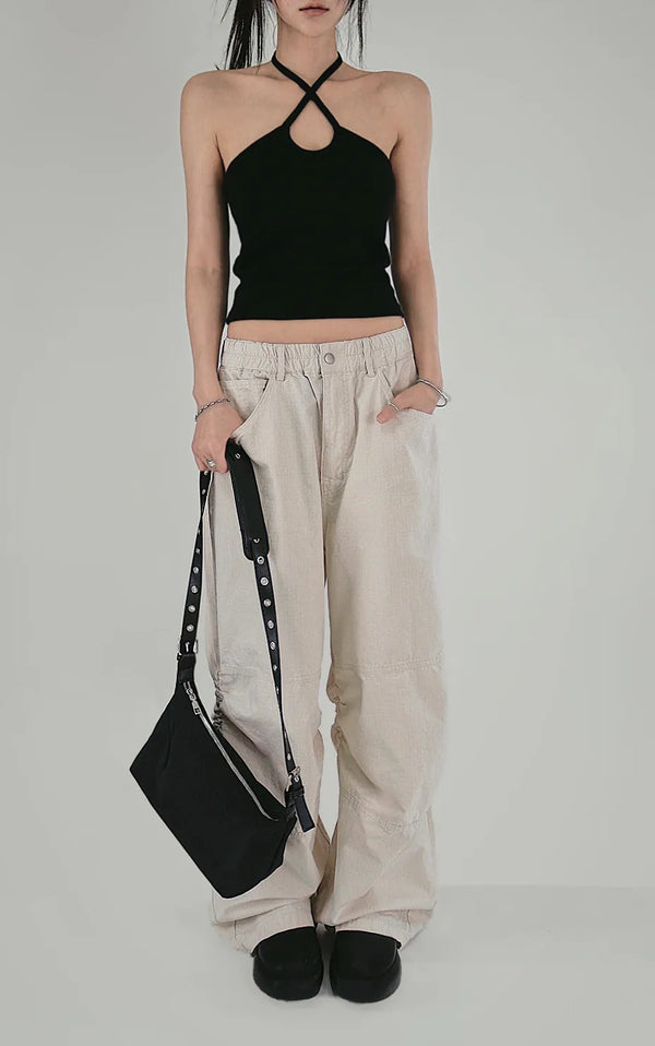 CROSS AND SHOULDER EYELET BAG