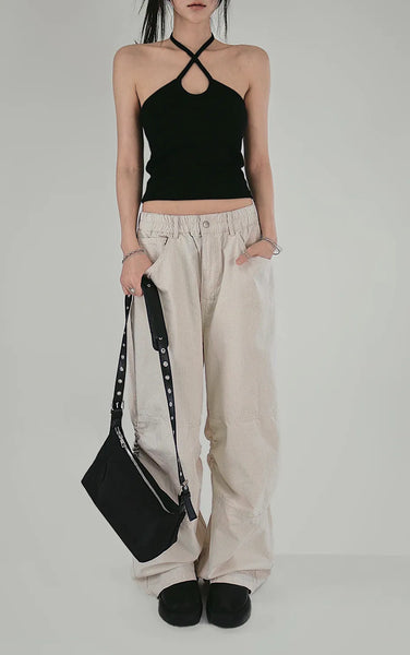 CROSS AND SHOULDER EYELET BAG