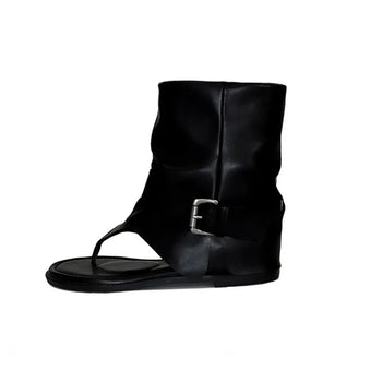 Folding Flip Buckle Warmer Middle Boots