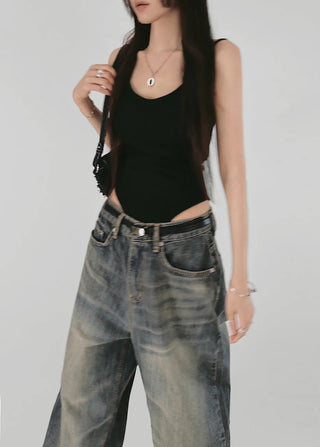 BOOM BODY SUIT BACK HOLE SLEEVELESS