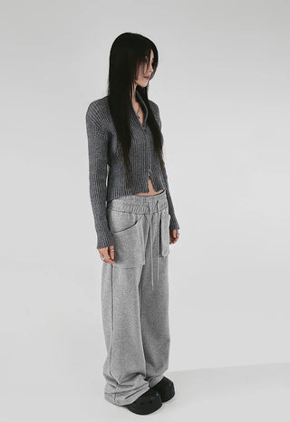 PENNING TWO-WAY KNIT ZIP-UP CARDIGAN