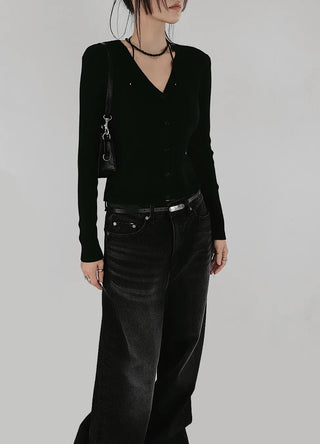 DETT SOFT V-NECK KNIT CARDIGAN