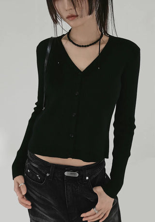 DETT SOFT V-NECK KNIT CARDIGAN