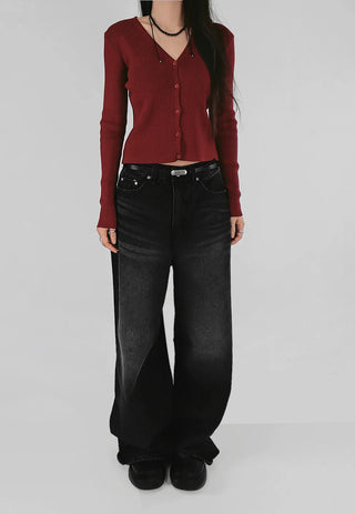 DETT SOFT V-NECK KNIT CARDIGAN