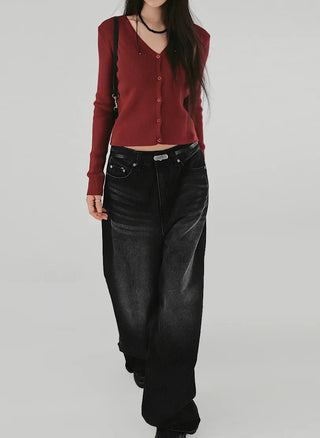 DETT SOFT V-NECK KNIT CARDIGAN