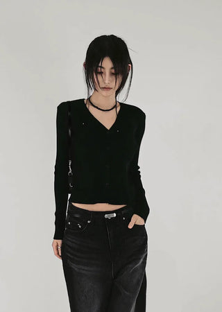 DETT SOFT V-NECK KNIT CARDIGAN