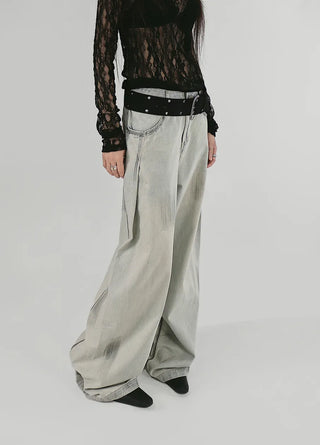 THE FLOWER SEE-THROUGH LACE LONG-SLEEVED T