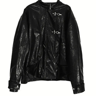 BERKELEY OVERSIZED-FIT HALF LEATHER JACKET