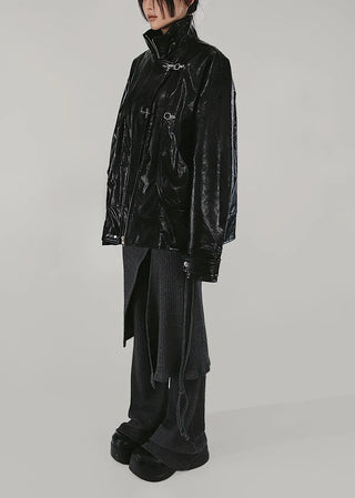 BERKELEY OVERSIZED-FIT HALF LEATHER JACKET