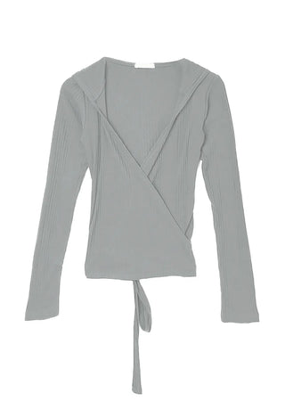 IS WRAP HOOD V-NECK STRAP HOODED CARDIGAN