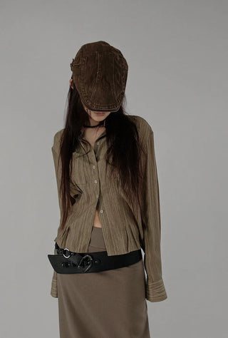 Pigment Vintage Buckle Hunting Cap