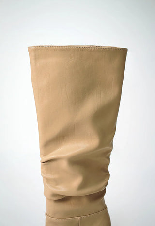 Stiletto Wrinkle Pleated Silhouette Long Boots