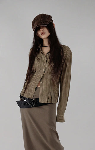 CHIRI POCKET PINTUCK SHIRT