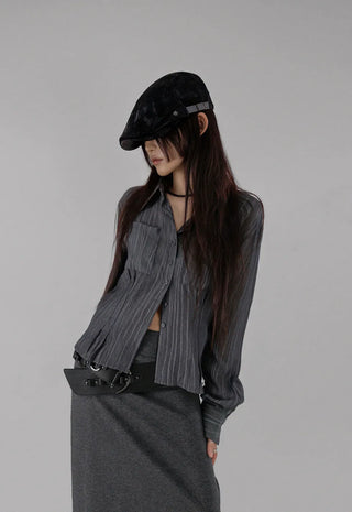 CHIRI POCKET PINTUCK SHIRT