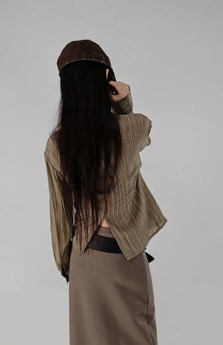 CHIRI POCKET PINTUCK SHIRT