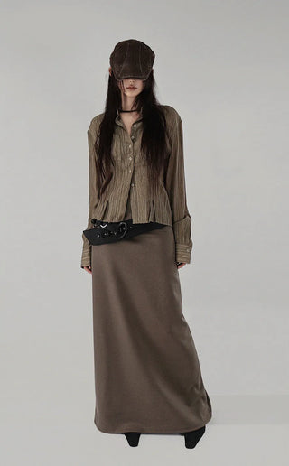 CHIRI POCKET PINTUCK SHIRT