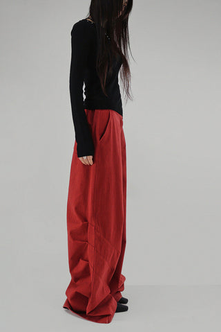 Heel Studded Off Unbalneck Slit Strap Long-Sleeve Knit Shirt
