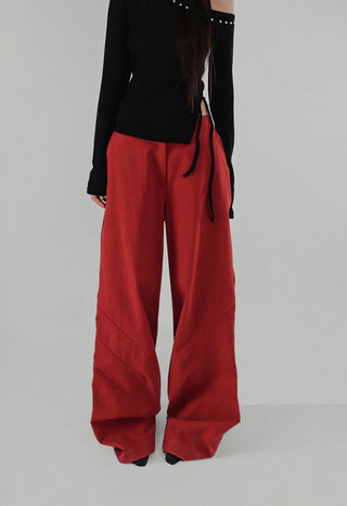 Heel Studded Off Unbalneck Slit Strap Long-Sleeve Knit Shirt