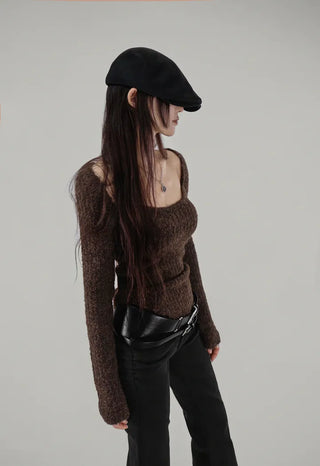 NEWNEW SHIRRING LOW-RISE SPAN REAL BOOTCUT PANTS