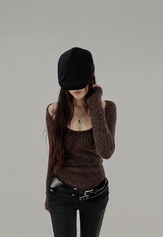 NEWNEW SHIRRING LOW-RISE SPAN REAL BOOTCUT PANTS